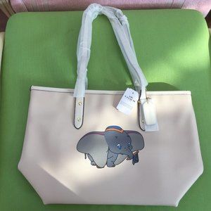 NWT COACH X DISNEY DUMBO CITY TOTE BEIGE 69256